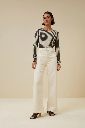 By Bar - basic ls stripe top - 018 chalk