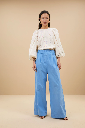 By Bar - Zasu coloured Lurex blouse - 010 off white