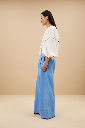 By Bar - Zasu coloured Lurex blouse - 010 off white
