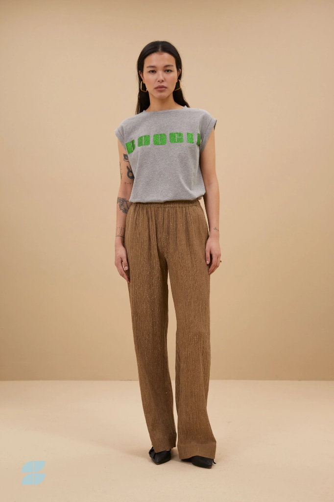 By bar - Thelma Boogie Top - 825 grey melee 