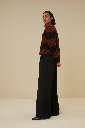 By Bar - benji satin stripe pant - 861 jet black