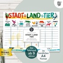 Chilitype - Stadt-Land-Tier - Spielblock DIN A4