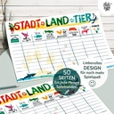 Chilitype - Stadt-Land-Tier - Spielblock DIN A4