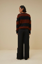 By Bar - benji satin stripe pant - 861 jet black