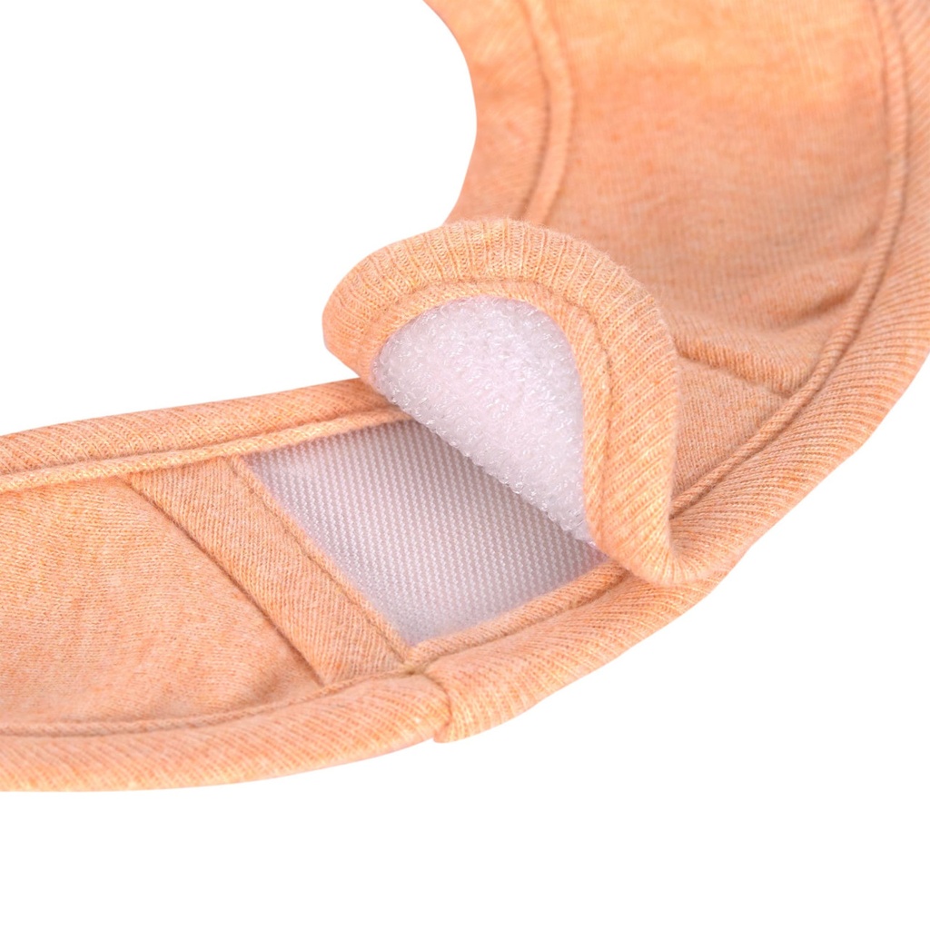 Lässig - Newborn Bib 3 pcs GOTS apricot/light grey/nature melange