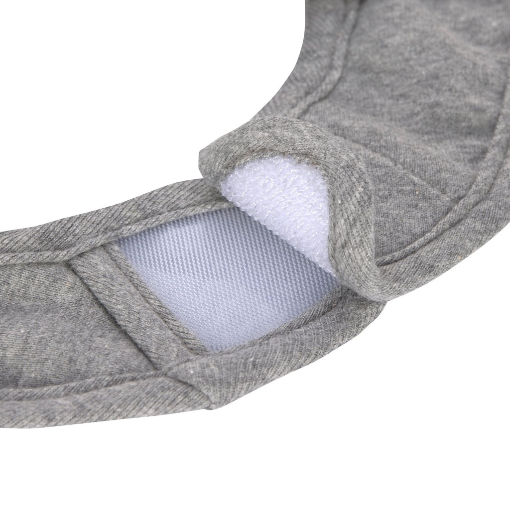 Lässig - Newborn Bib 3 pcs GOTS dark grey/light grey/nature melange