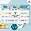 Chilitype - Stadt-Land-Urlaub - Spielblock DIN A4