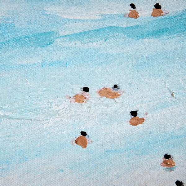 Werner Voss - Bild Beachlife, Acryl auf Leinwand, 100x100 cm
