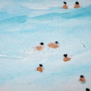 Werner Voss - Bild Beachlife, Acryl auf Leinwand, 100x100 cm