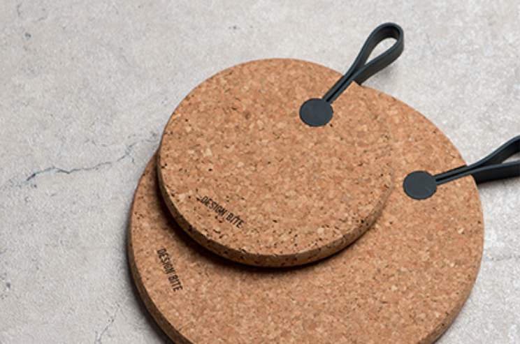 Design bite - Kork Topfuntersetzer Set Dunkelblau