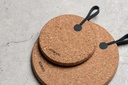 Design bite - Kork Topfuntersetzer Set Dunkelblau