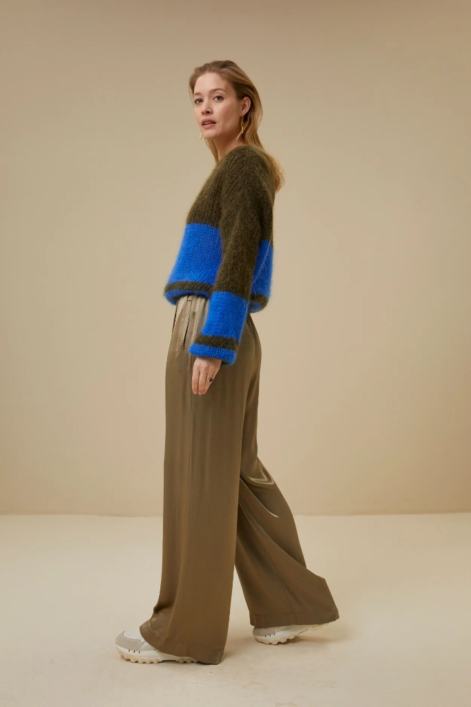 By Bar - olli stripe pullover - 415 olive