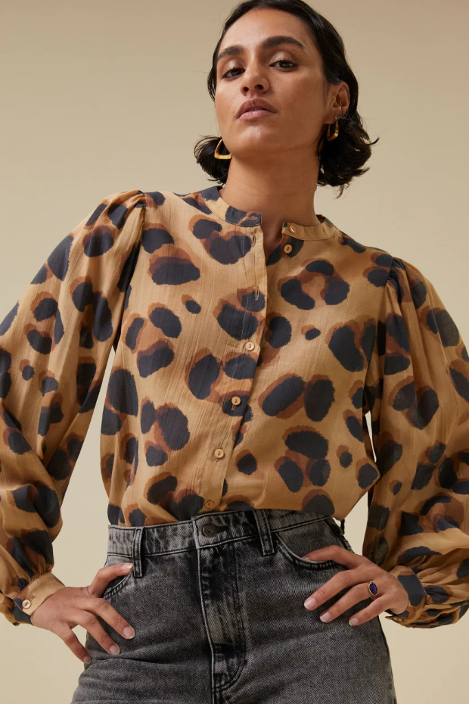 By Bar - rikki ls cheeta blouse - 797 cheetah print
