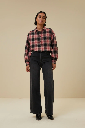 By Bar - sarah check blouse - 234 rosewood