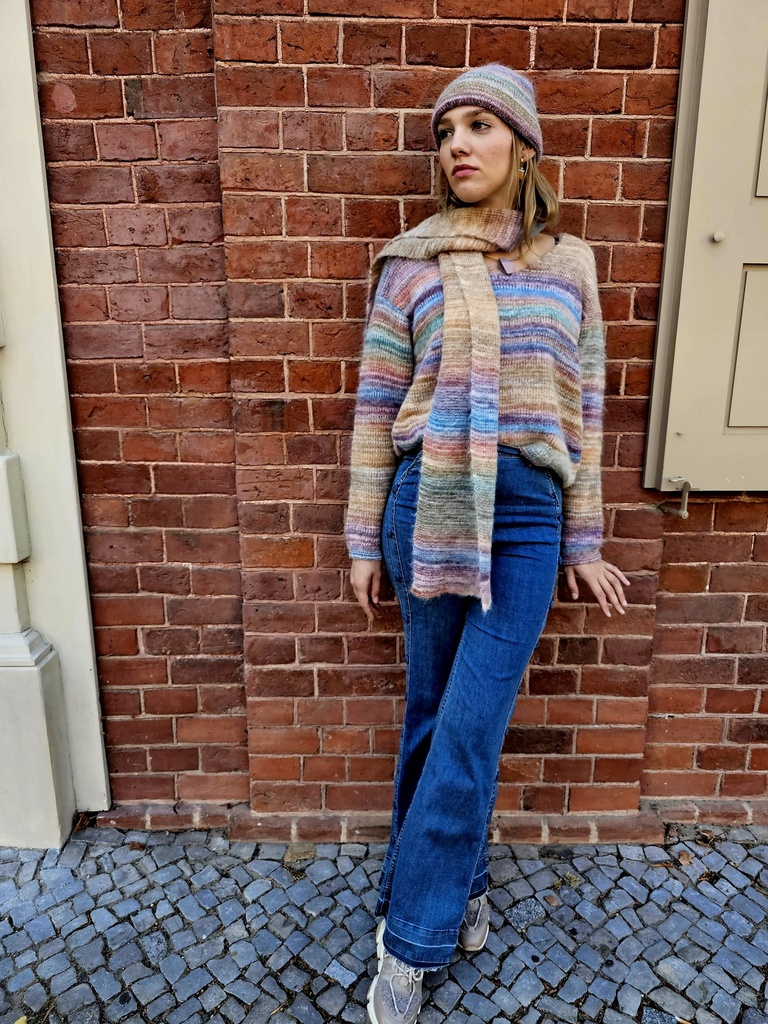Caroline Biss - Jeanshose Knopfleiste mid blue