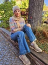 Caroline Biss - Jeanshose Knopfleiste mid blue