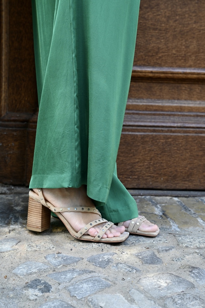 Caroline Biss - LOOSE-FITTING DRESS PANTS, STRAIGHT LEG, MID WAIST - Jungle - 1527-62