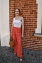By Bar - Benji Red Groove Pant - 301 red groove print