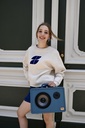 By Bar - bas logo sweater - 826 oyster melee