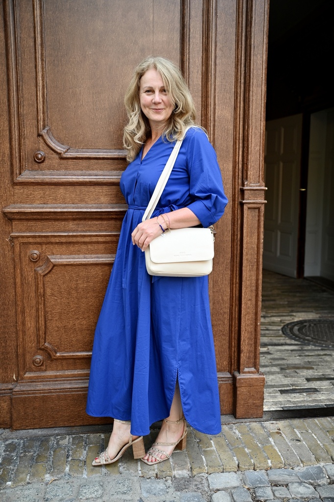 Scapa - YOLIJN Cotton Poplin Maxi Style Dress - Kingsblue