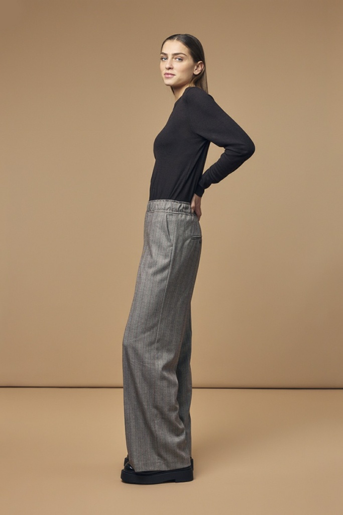 Corel - Nola Pants Stripe Barni - 102 cappuccino