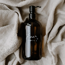 Eulenschnitt -  Seifenspender Haarshampoo Braunglas 1L
