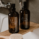 Eulenschnitt -  Seifenspender Haarshampoo Braunglas 1L