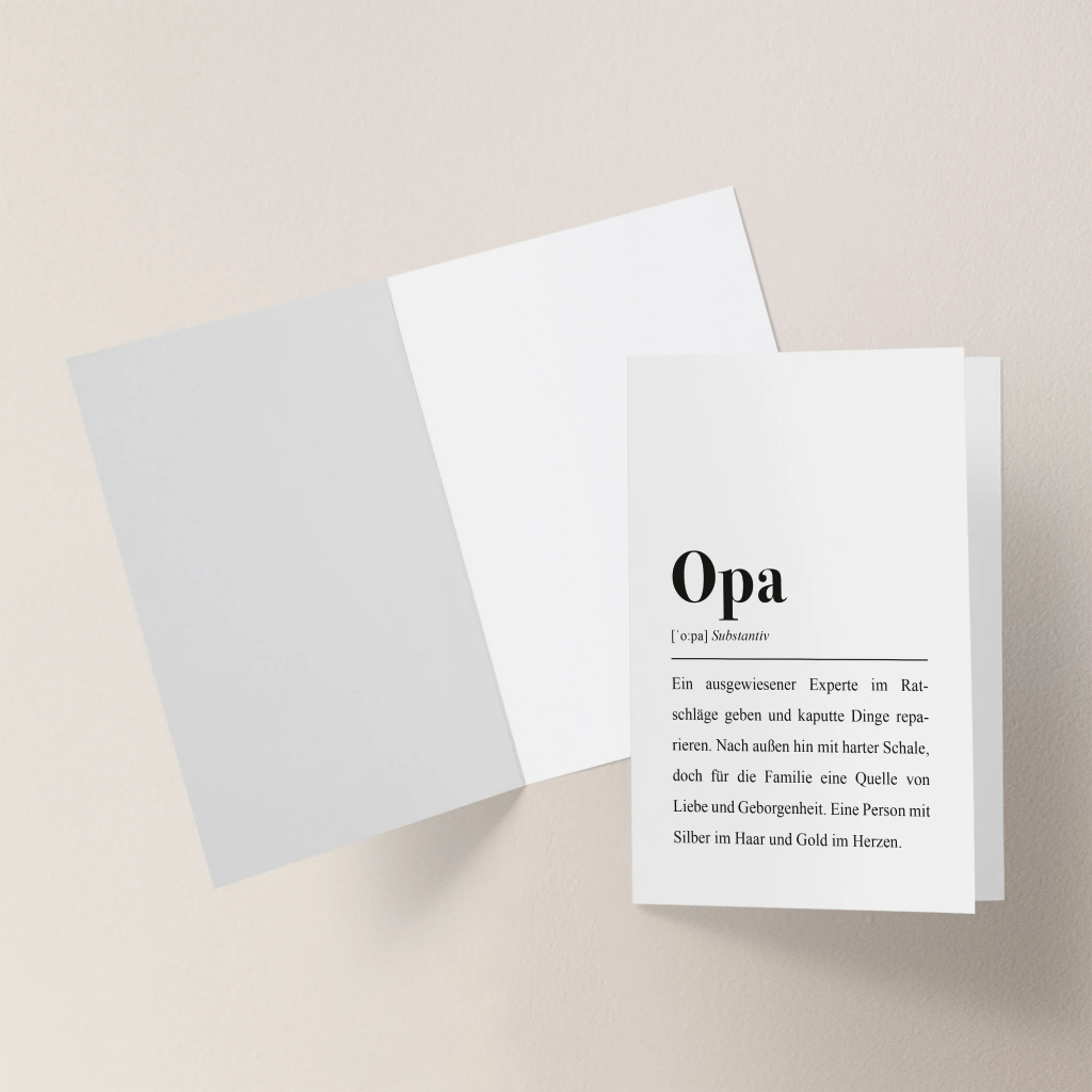 Aemmi - Klappkarte mit Umschlag - Opa
