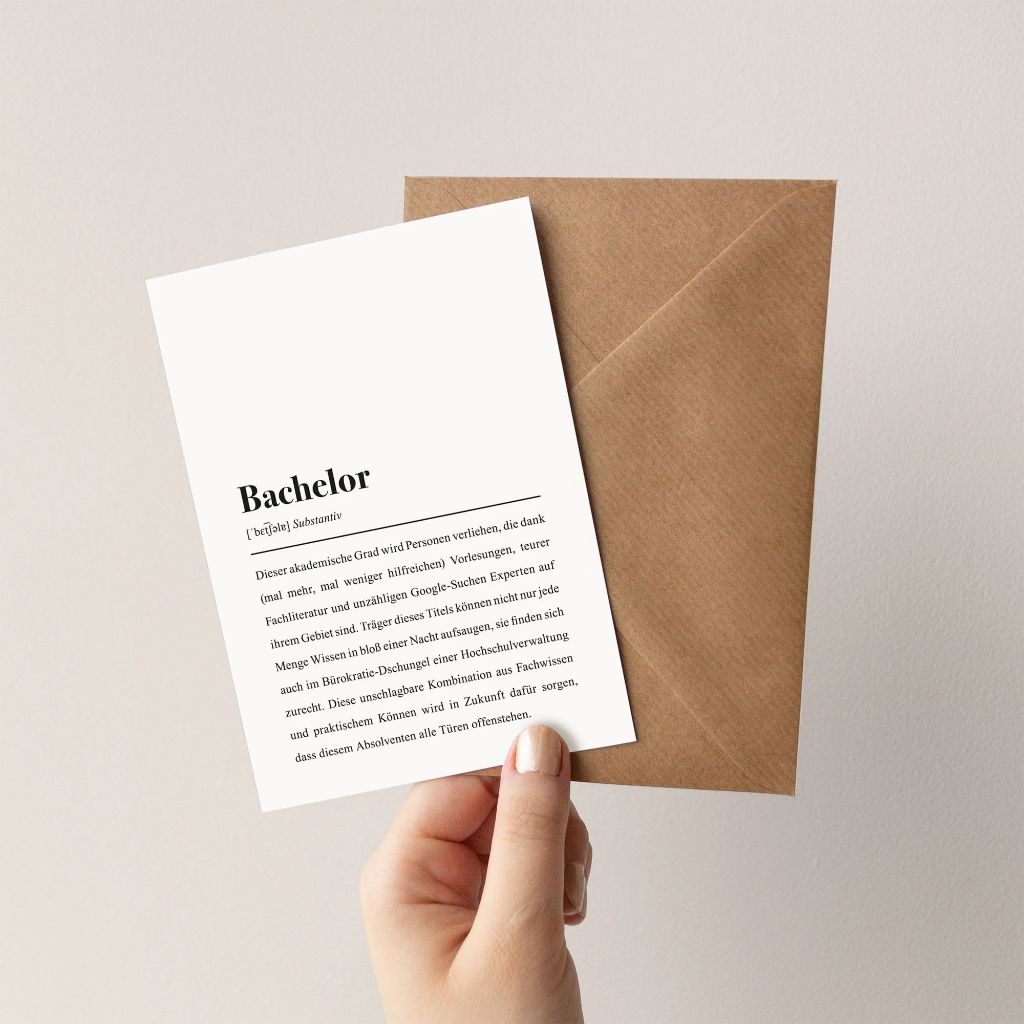 Aemmi - Klappkarte mit Umschlag - Bachelor