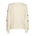 Caroline Biss - COSY PULLOVER WITH METAL GOLD RINGS - Pullover - Wolle-Angora - einfarbig - Accessoires - Champagne Gold