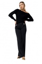 Caroline Biss - LOOSE-FITTING PULLOVER WITH SHOULDER EFFECT - Pullover - Viskose-Kashmir - einfarbig - Kette - Schwarz 