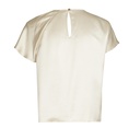Caroline Biss - SHINY STRAIGHT-FITTING TOP WITH FLOUNCE - Top - Viskose-Mix - einfarbig - Volant - Champagne Gold 
