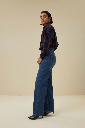 By Bar - Check Blouse Blue Check 620