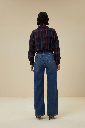 By Bar - Check Blouse Blue Check 620