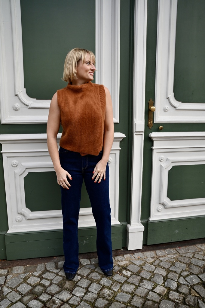 Stilbude - Cashmere Rib Cross Over Spencer Brown