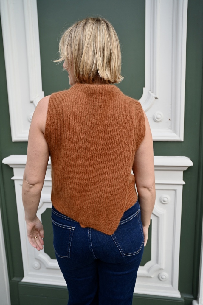 Stilbude - Cashmere Rib Cross Over Spencer Brown