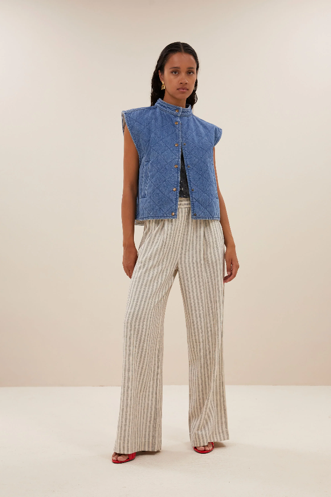 By Bar - Mave Denim Sleeveless Jacket - 625 denim