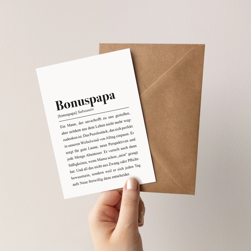 Aemmi - Klappkarte mit Umschlag - Bonuspapa