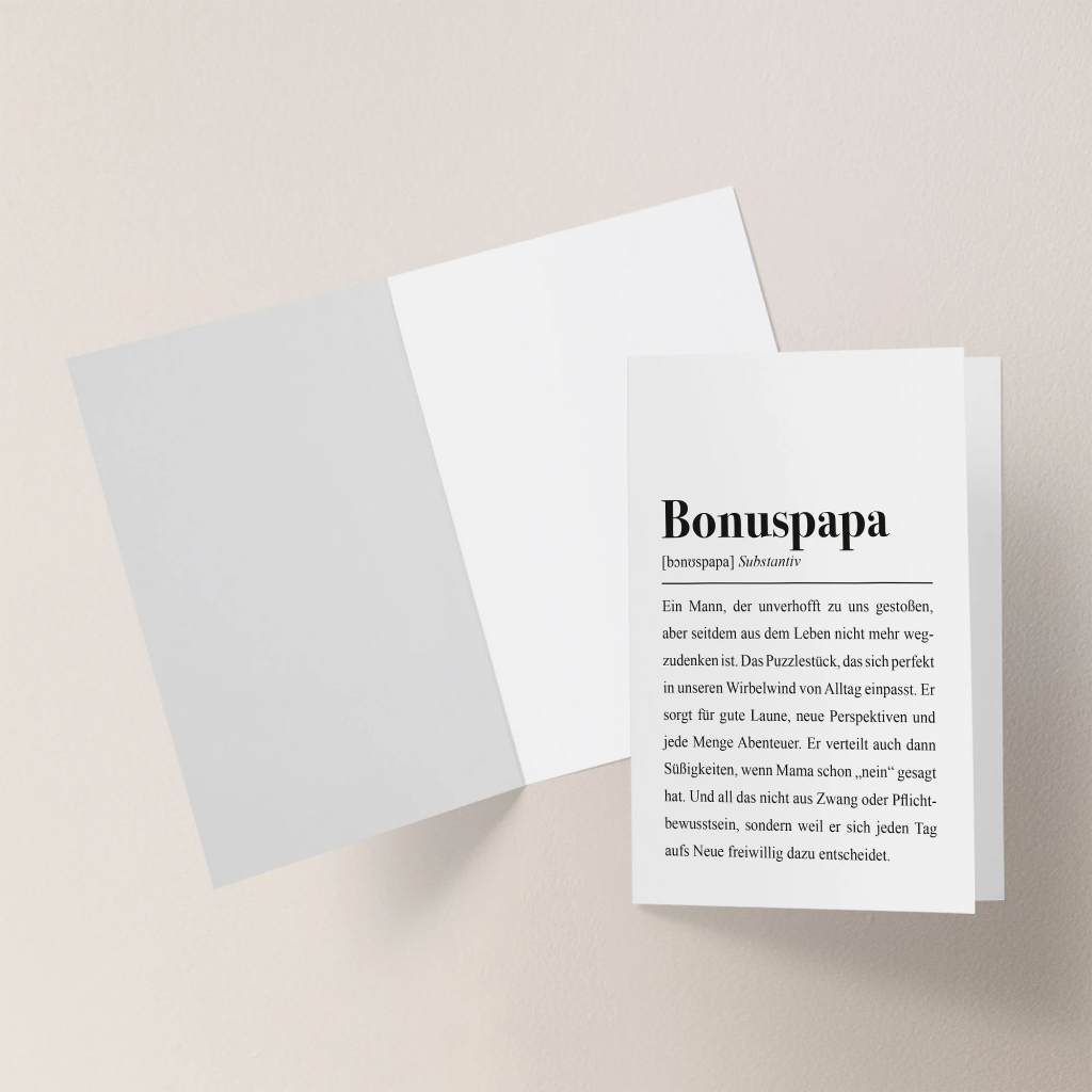 Aemmi - Klappkarte mit Umschlag - Bonuspapa