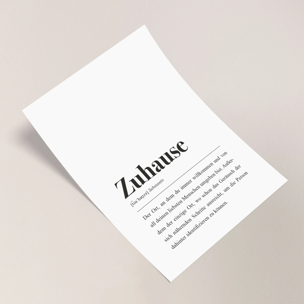 Aemmi - Zuhause A4 - ohne  Rahmen