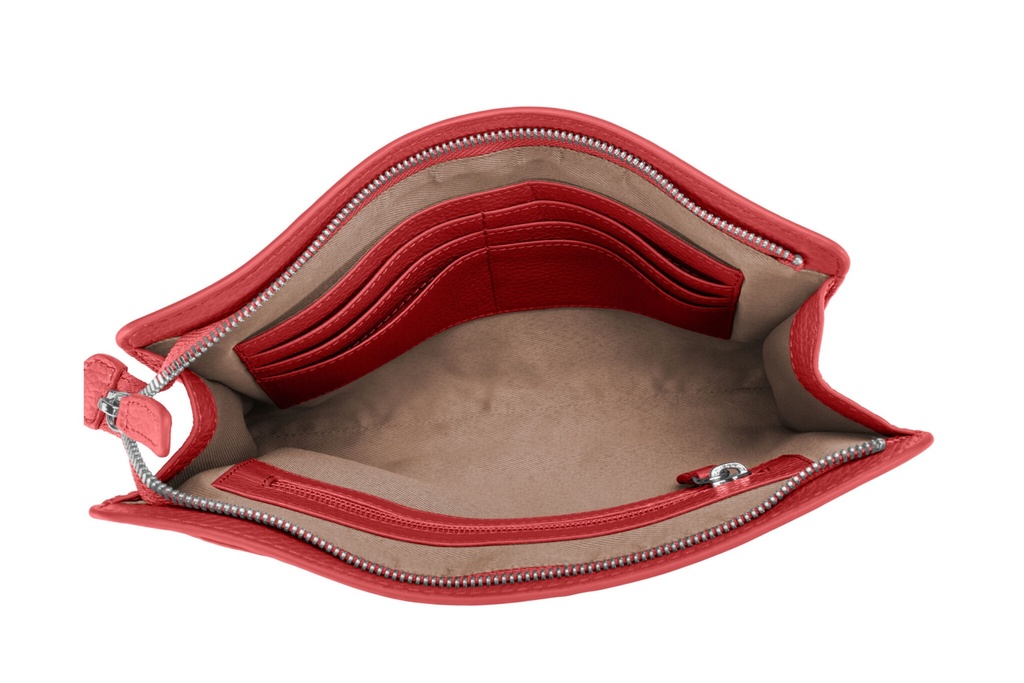 tragbar XL neu | rot | silber | genarbt