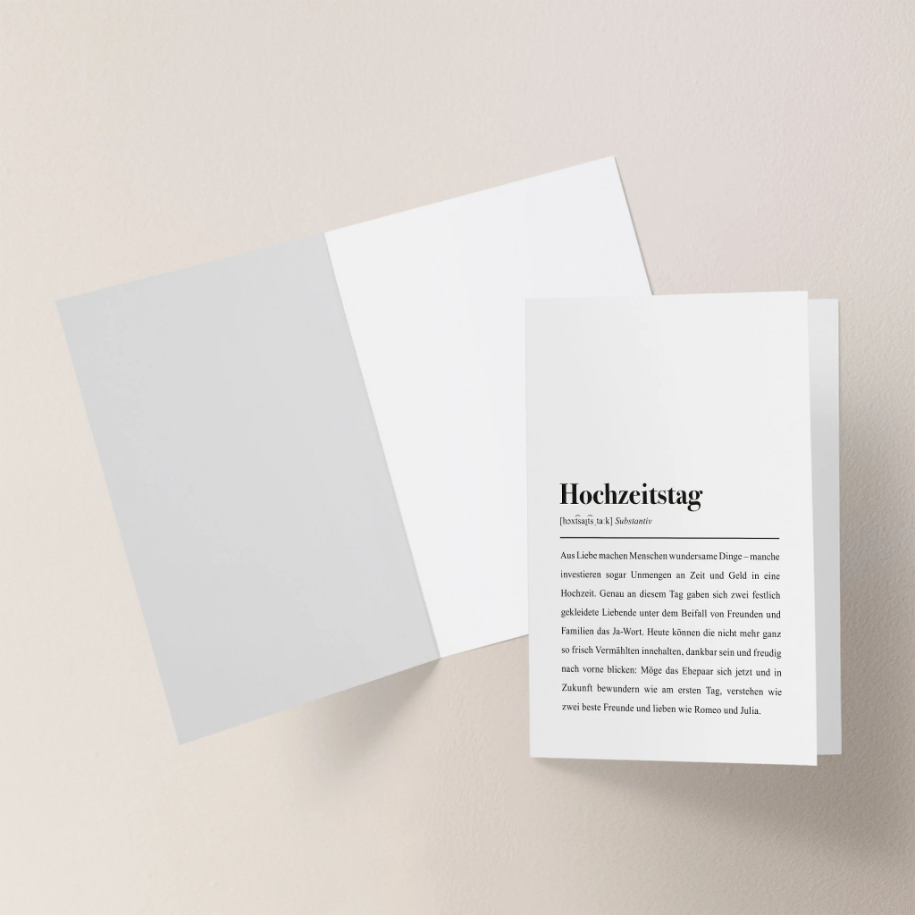 Aemmi - Klappkarte mit Umschlag - Hochzeitstag