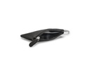 Schlüsseltasche slim | schwarz | silber | genarbt