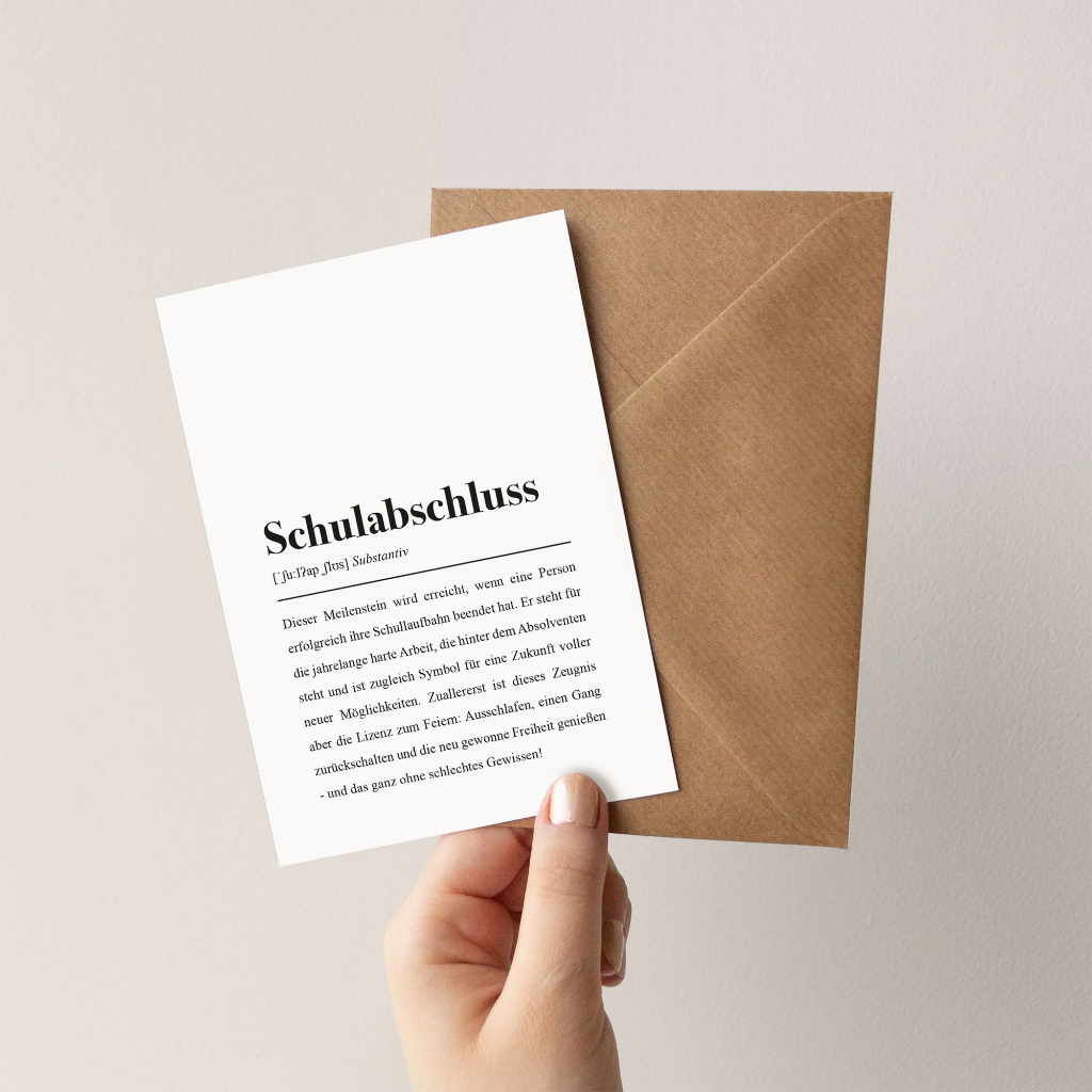 Aemmi - Klappkarte mit Umschlag - Schulabschluss
