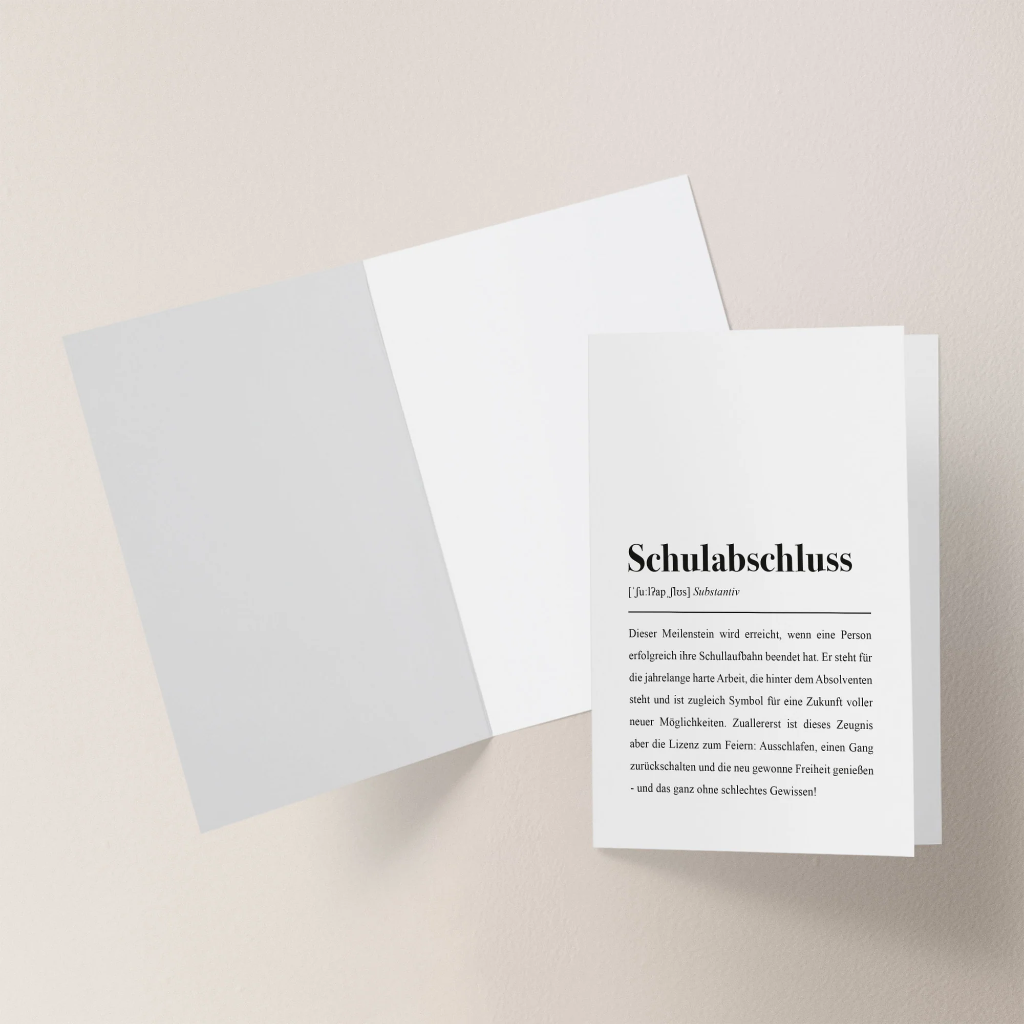Aemmi - Klappkarte mit Umschlag - Schulabschluss
