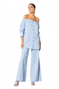 Caroline Biss - COMFORTABLE PALAZZO PANTS IN COTTON, NORMAL WAIST