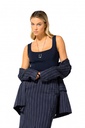 Caroline Biss - FITTED RIBBED KNIT TOP navy 