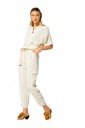 Caroline Biss - LOOSE-FITTING DRESSY CARGO PANTS, HIGH WAIST cream