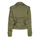 Caroline Biss - SHORT TRENDY COTTON TRENCH COAT khaki