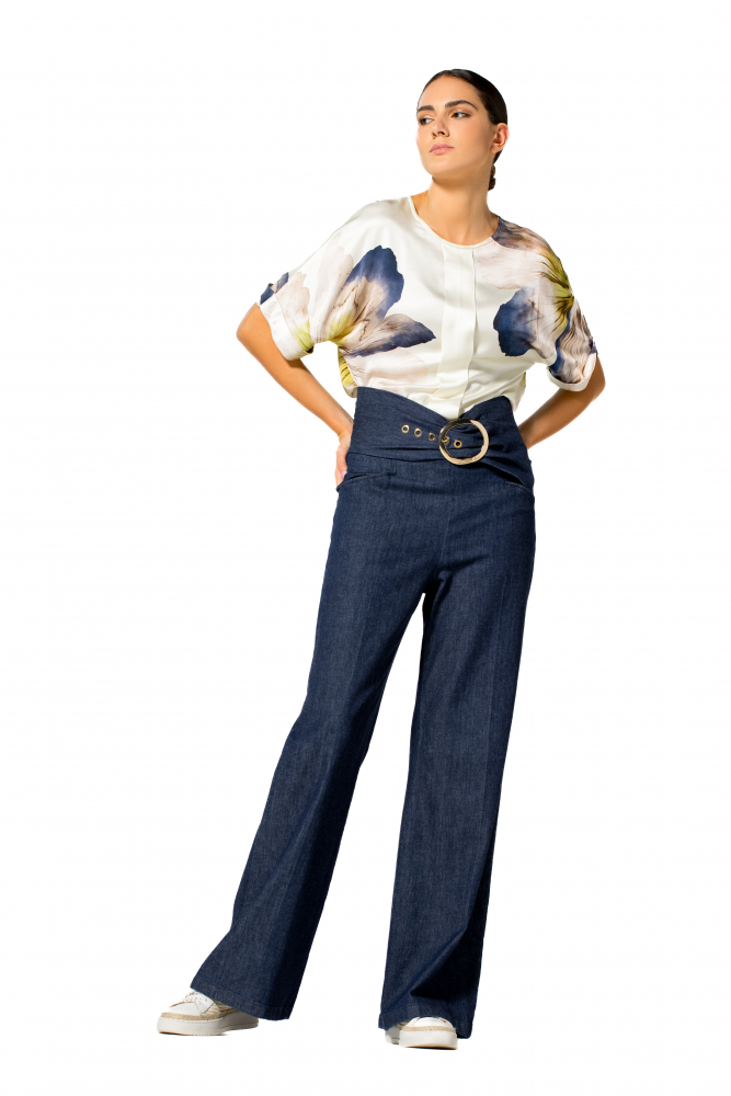 Caroline Biss - SUPPLE WIDE JEANS, HIGH WAIST